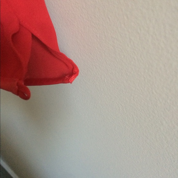 Vibrant red ZARA cropped blouse - Picture 3 of 4